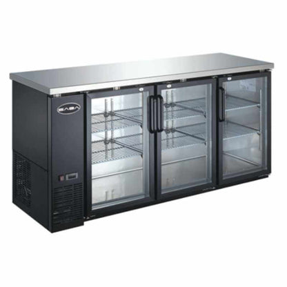 Saba - SBB-27-90G Commercial 90" Back Bar Refrigerator Cooler - SBB-27-90G