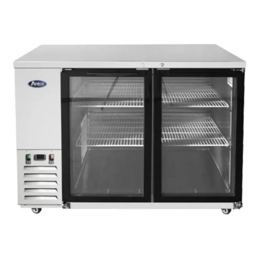 Atosa MBB48G-GR 48" Stainless Steel Glass Door Back Bar Refrigerator 12.9 Cu.Ft - MBB48G-GR