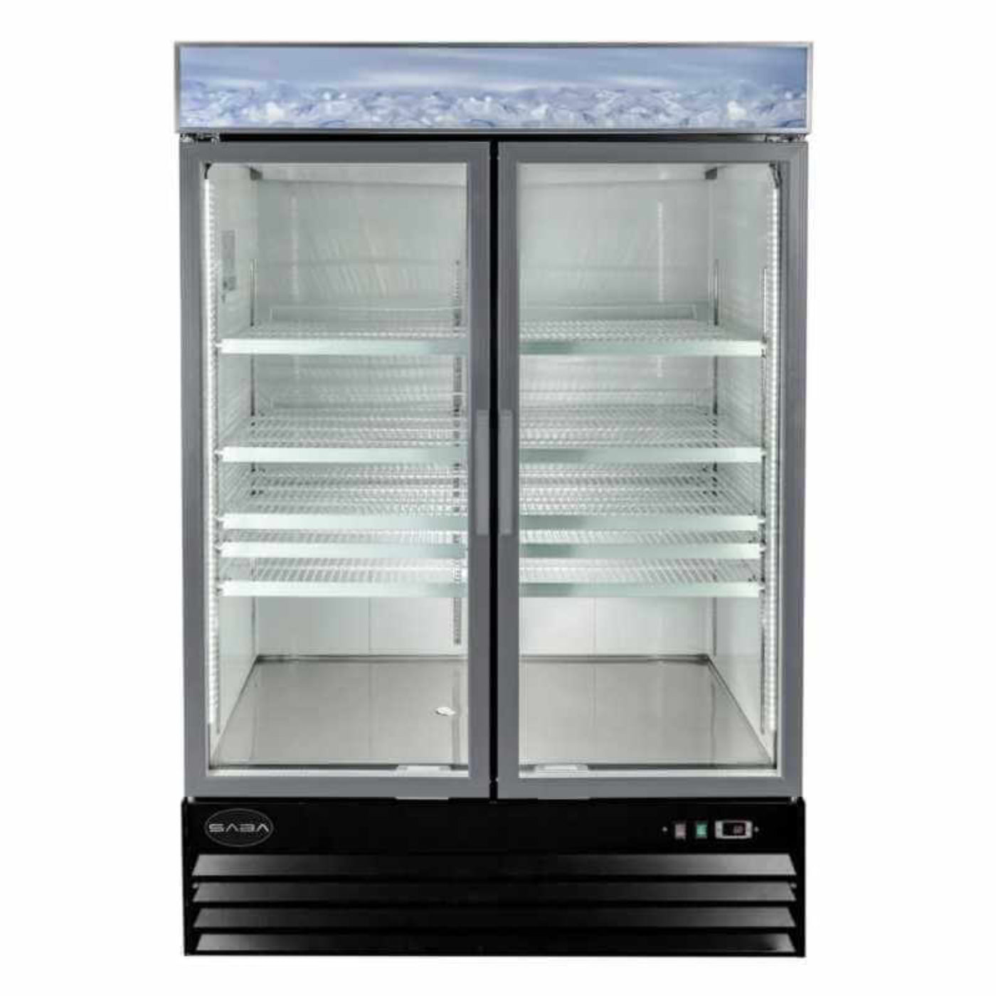 Saba - SM-45R, Commercial 53" 2 Glass Door Merchandiser Refrigerator 45 cu. ft. - SM-45R