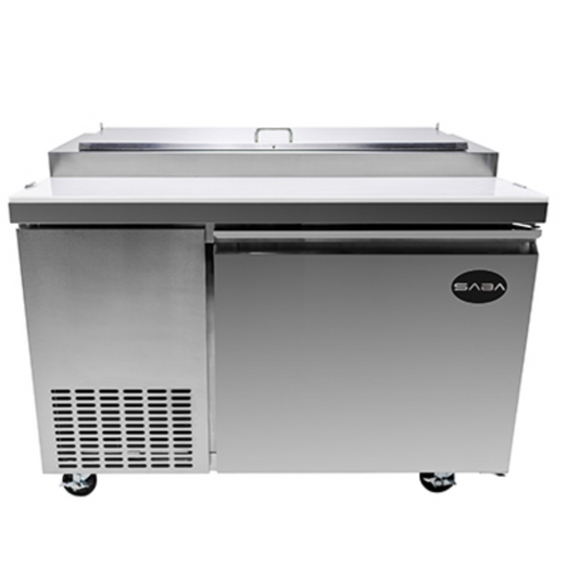 Saba - SPP-44-6 Commercial 44" 6 Pan Pizza Prep Table Refrigerator - SPP-44-6
