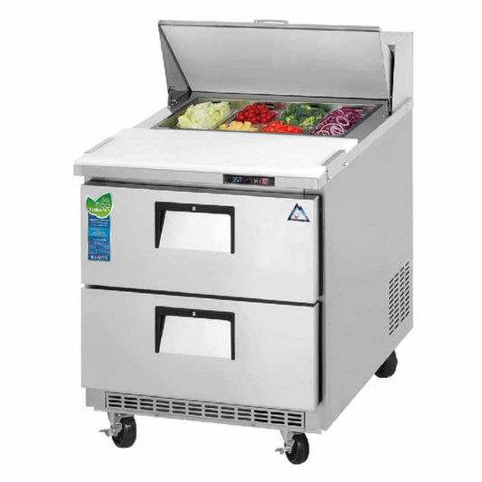 Everest Commercial 27" 4 Pan Salad Sandwich Food Prep Table Refrigerator - EPBNR1-D2