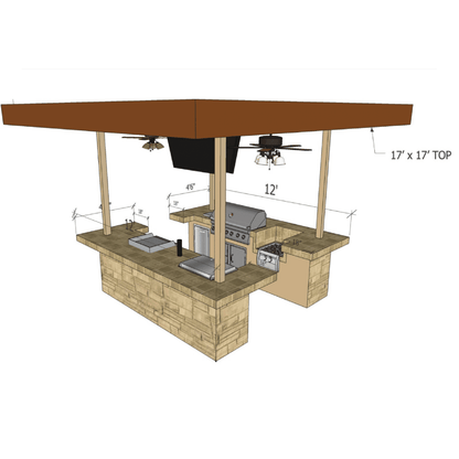 Kokomo Big Island Sports Bar Outdoor Kitchen Grill