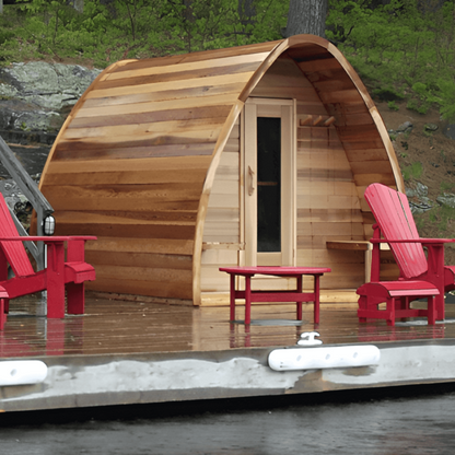 Dundalk LeisureCraft Clear Cedar POD Sauna - DLCCCPOD8X6-8KW