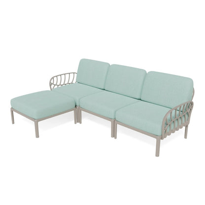 Strata Furniture Dahlia Patio Sofa Ottoman Set  - ODASOWM