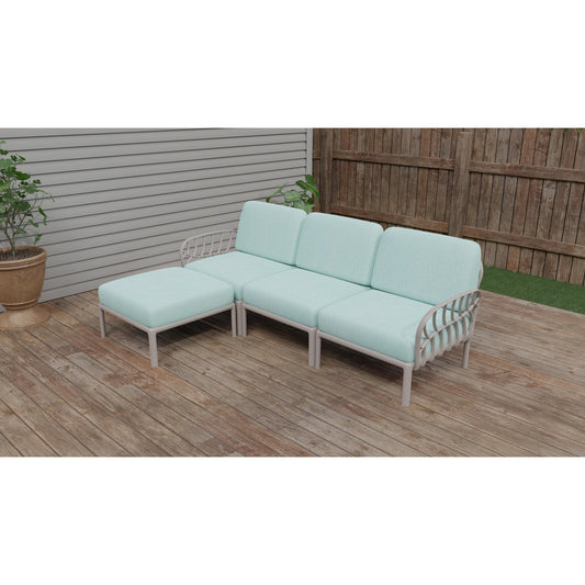 Strata Furniture Dahlia Patio Sofa Ottoman Set  - ODASOGM