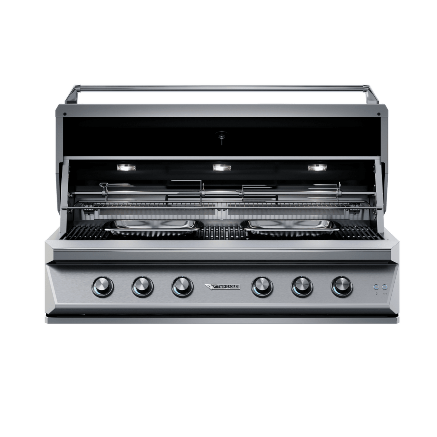 Twin Eagles 54-Inch 4-Burner Built-In Propane Gas Grill with Sear Zone & Two Infrared Rotisserie Burners - TEBQ54RS-CL
