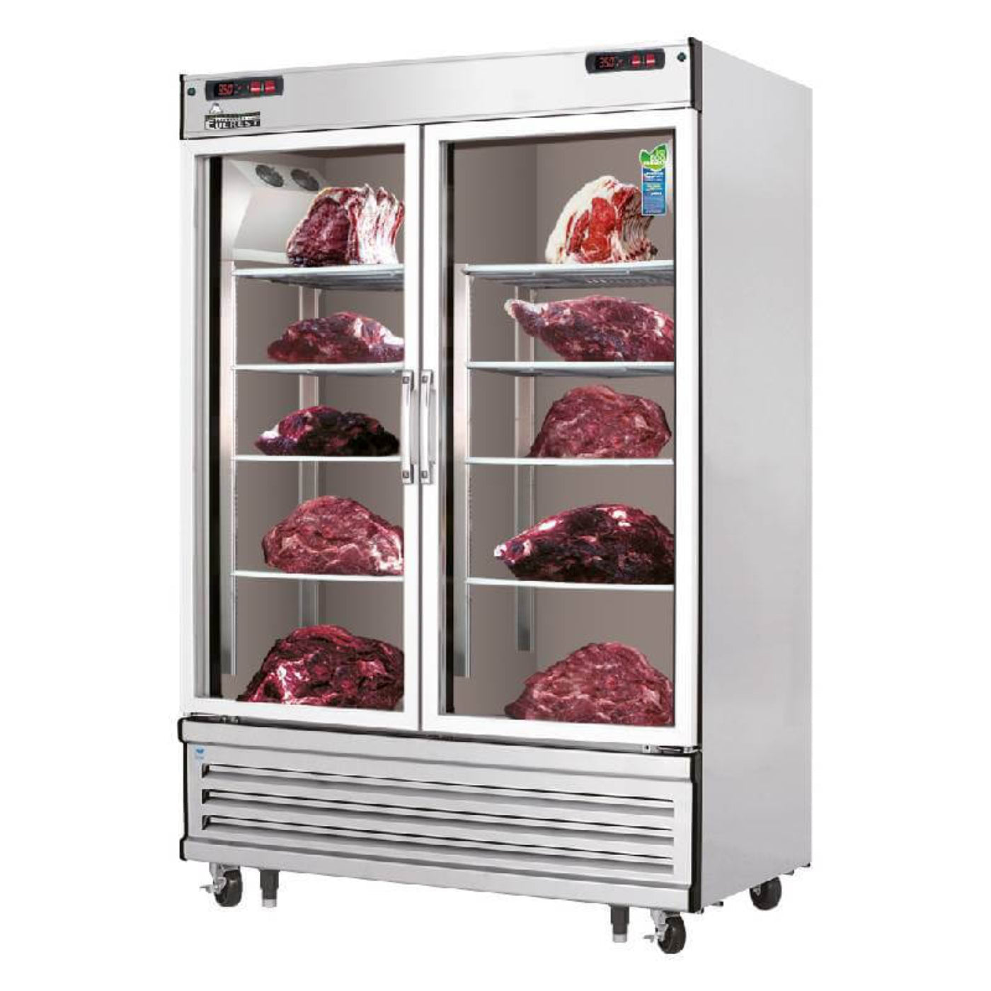 Everest - EDA2 Commercial 52" Two Glass Door Meat Aging Thawing Cabinet Refrigerator - EDA2