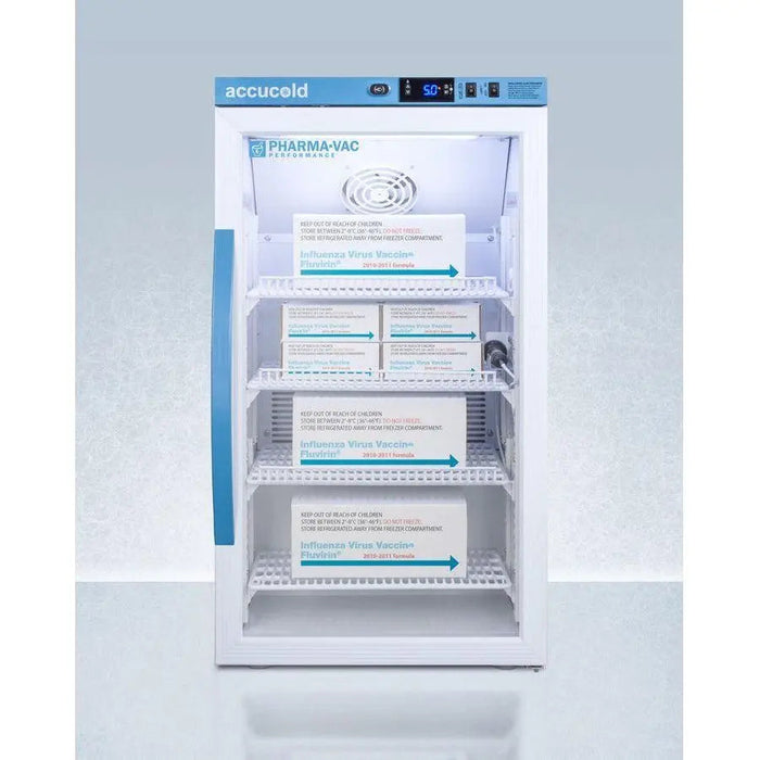 Accucold 19" Wide 3 Cu.Ft. Counter Height White Vaccine Refrigerator