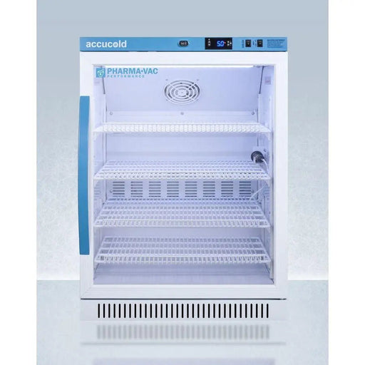 Accucold 23" Wide 6 Cu.Ft. ADA Height Vaccine Refrigerator Glass Door