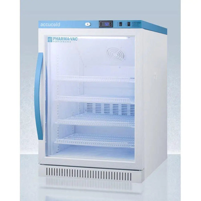 Accucold 23" Wide 6 Cu.Ft. ADA Height Vaccine Refrigerator Glass Door