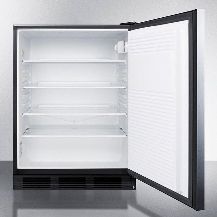 Accucold 24" Wide All-Refrigerator, ADA Compliant Stainless Steel Door