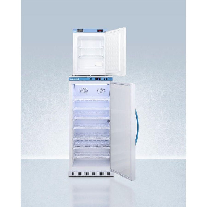 Accucold 24" Wide All-Refrigerator/All-Freezer Combination White