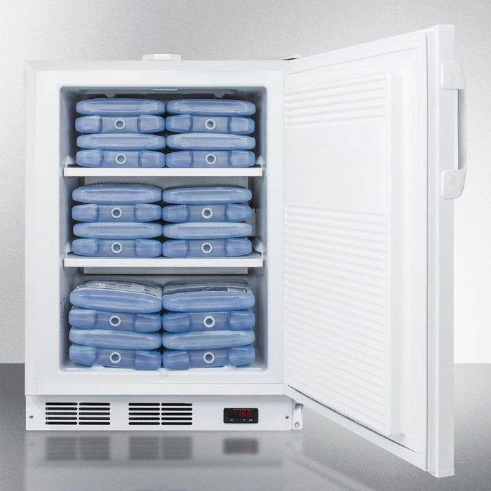 Accucold 24" Wide Built-In All-Freezer Finished White Cabinet & Exterior