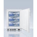 Accucold 24" Wide Built-In All-Freezer in White Factory-installed Lock