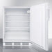 Accucold 24" Wide Built-In All-Refrigerator Fully Finished White Cabinet