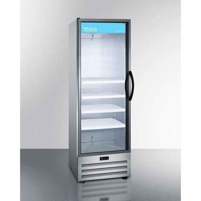 Accucold 24" Wide Pharmaceutical Refrigerator LH Door Swing Glass Door