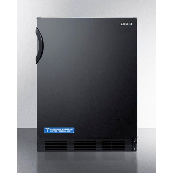 Accucold 24" Wide Refrigerator-Freezer, ADA Compliant Black Exterior