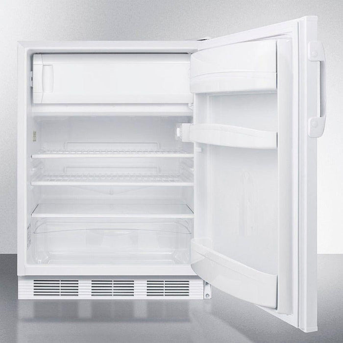 Accucold 24" Wide Refrigerator-Freezer, ADA Compliant White Exterior