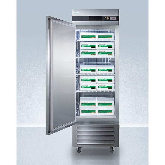 Accucold 28" Upright Pharmacy Freezer Stainless Steel LH Door Swing