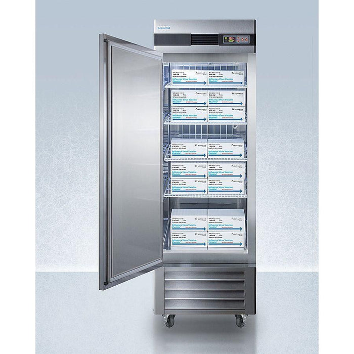 Accucold 28" Wide 23 Cu. Ft. Upright Pharmacy Refrigerator LH Door