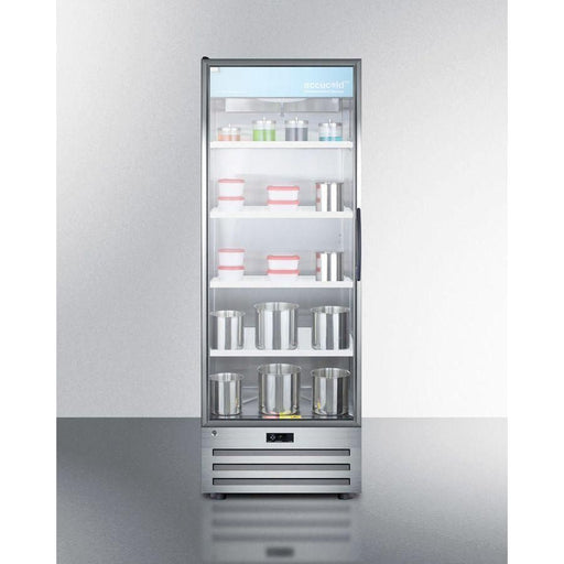 Accucold 28" Wide Pharmaceutical Refrigerator LH Door Swing Glass Door