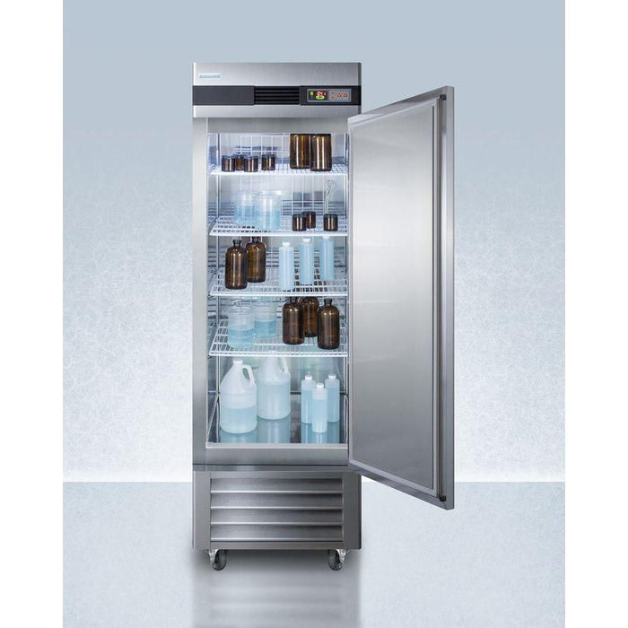 Accucold 28" Wide Pharmacy Refrigerator Stainless Steel RH Door Swing