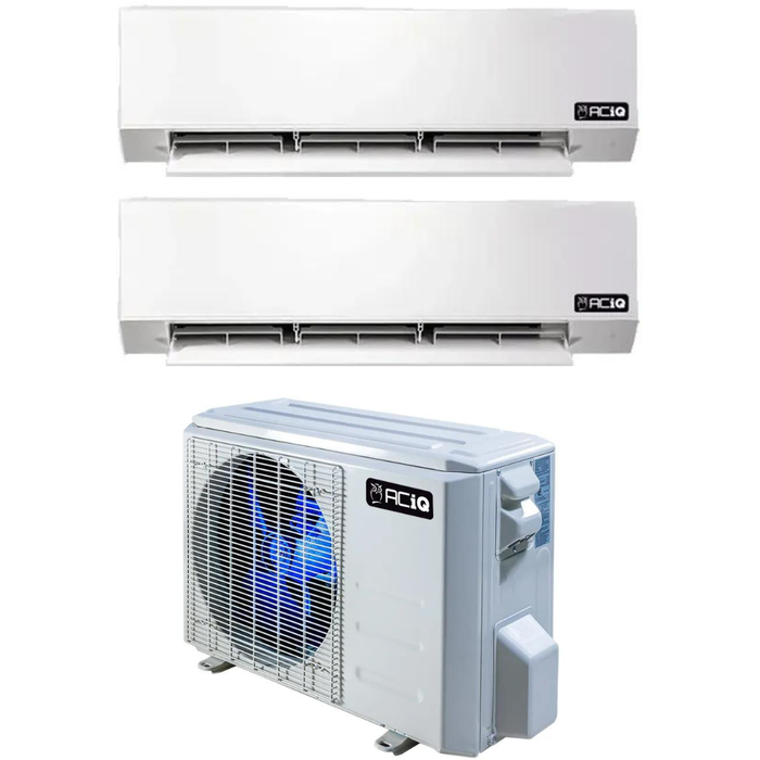 ACiQ Mini Split - 24,000 BTU 2 Zone Ductless Air Conditioner and Heat Pump