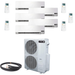 ACiQ Mini Split - 48,000 BTU 5 Zone Ductless Air Conditioner and Heat Pump with 5x 50 Ft. Line Sets