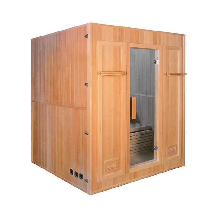 Aleko Canadian Hemlock Indoor Wet Dry Sauna - 4 Person