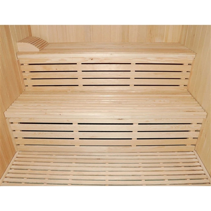 Aleko Canadian Hemlock Indoor Wet Dry Sauna - 4 Person