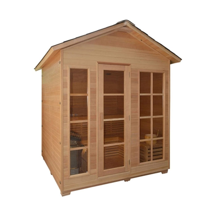 Aleko Canadian Hemlock Outdoor / Indoor Wet / Dry 6-Person Sauna