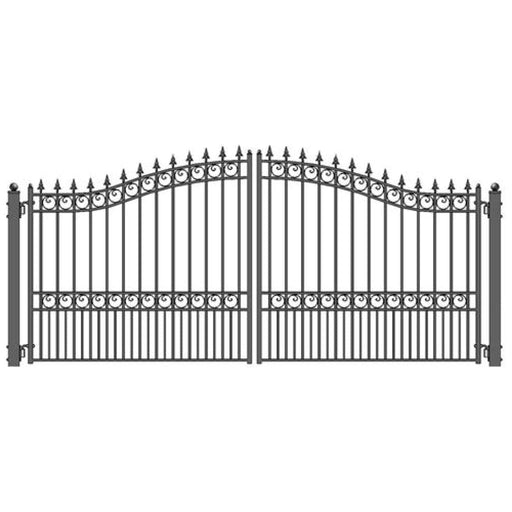 Aleko Electric Steel Dual Swing Driveway Gate LONDON Style 12 x 6 Feet