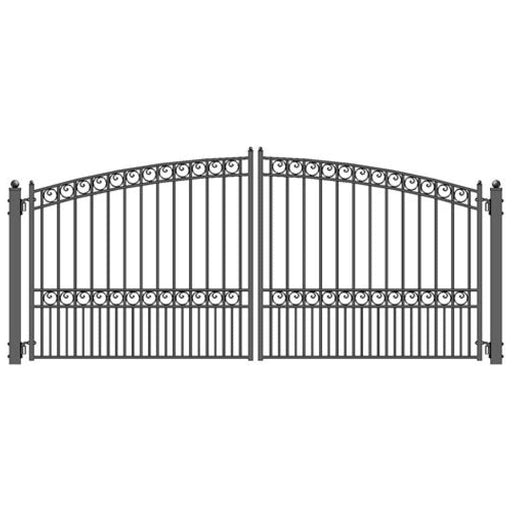 Aleko Electric Steel Dual Swing Driveway Gate PARIS Style 12 x 6 Feet