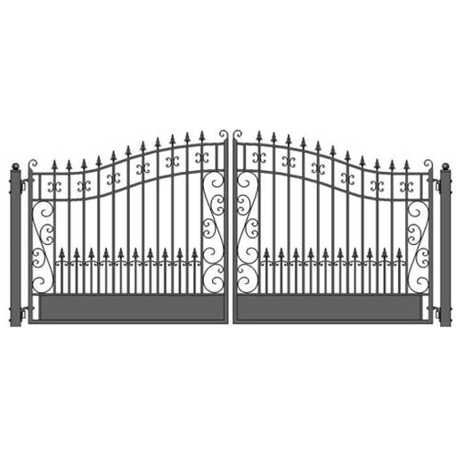 Aleko Electric Steel Dual Swing Driveway Gate VENICE Style 12 x 6 Feet