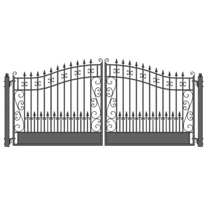 Aleko Electric Steel Dual Swing Driveway Gate VENICE Style 12 x 6 Feet