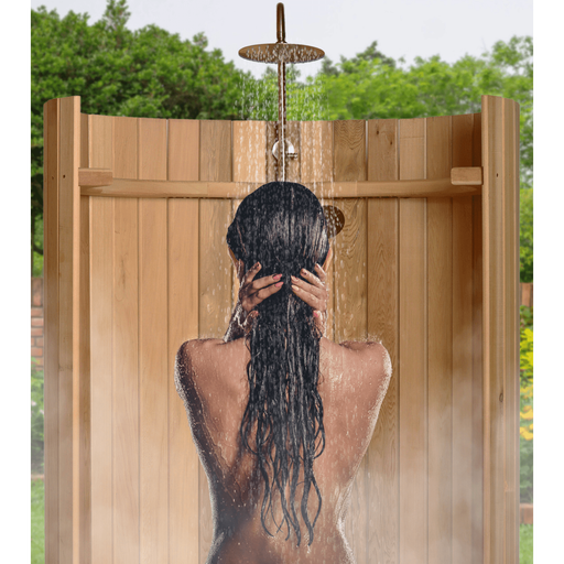 Aleko Ellipse Curved Rinse Outdoor Shower