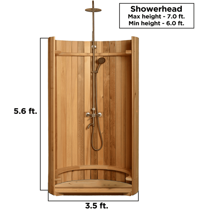 Aleko Ellipse Curved Rinse Outdoor Shower