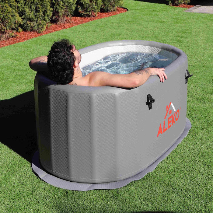 Aleko Inflatable Cold Plunge with Locking Lid and Carry Bag