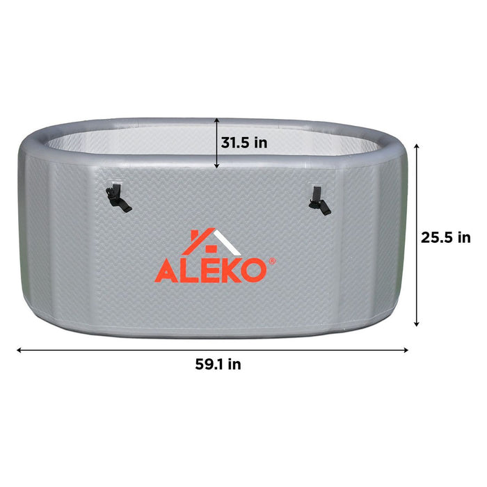 Aleko Inflatable Cold Plunge with Locking Lid and Carry Bag