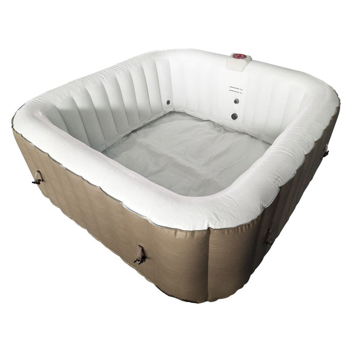 Aleko Inflatable Jetted 6-Person Square Hot Tub & Cover - 250 gal