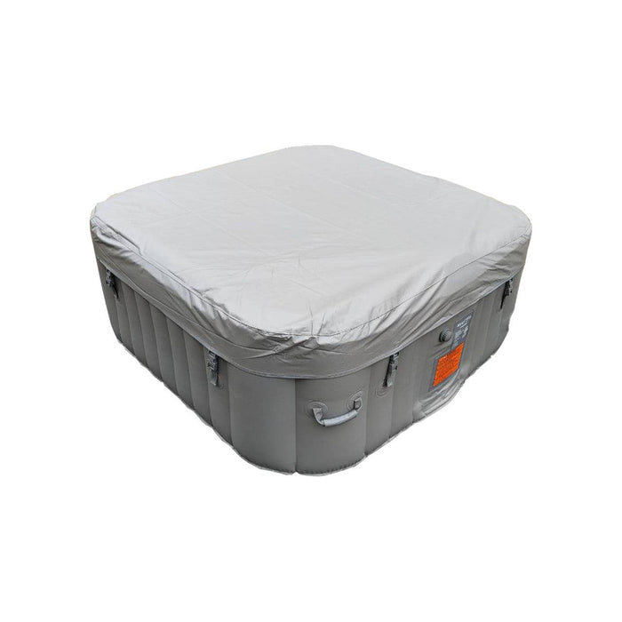 Aleko Inflatable Jetted 6-Person Square Hot Tub & Cover - 265 gal