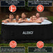 Aleko Inflatable Jetted 6-Person Square Hot Tub & Cover - 265 gal