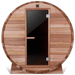 Aleko Outdoor / Indoor Rustic Western Red Cedar Barrel Sauna - 4 Person