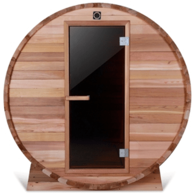 Aleko Outdoor / Indoor Rustic Western Red Cedar Barrel Sauna - 4 Person