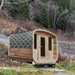 Aleko Outdoor Rustic Cedar 4-Person Square Sauna with Bitumen shingle roofing