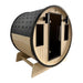 Aleko Outdoor White Finland Pine 3-4 Person Traditional Barrel Sauna w/ Black Accents