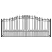 Aleko Solar Powered Steel Dual Swing Driveway Gate ST.LOUIS Style 14 x 6 Feet