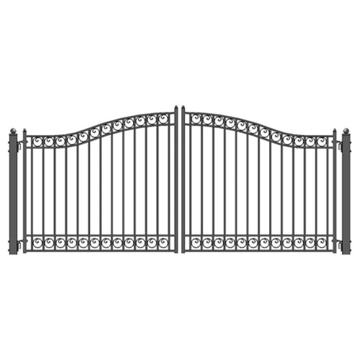 Aleko Steel Dual Swing Driveway Gate Dublin Style 14 x 6 ft DG14DUBD-AP