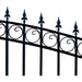 Aleko Steel Dual Swing Driveway Gate London Style 12 ft With Pedestrian Gate 4 ft SET12X4LOND-AP