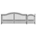 Aleko Steel Dual Swing Driveway Gate LONDON Style 14 ft With Pedestrian Gate 4 ft SET14X4LOND-AP